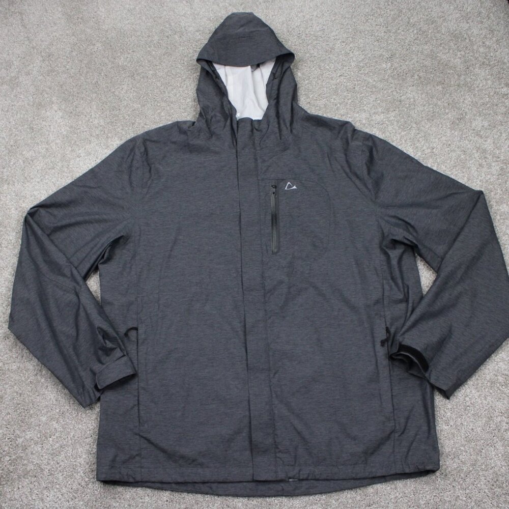 Paradox Jacket Mens XL Gray‎ Windbreaker Full Zip Hooded Nylon/Poly Rain Coat